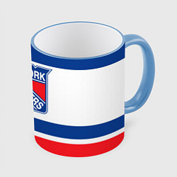 Кружка 3D New York Rangers, цвет: 3D-небесно-голубой кант