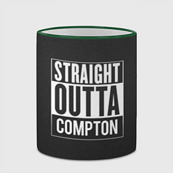 Кружка 3D Straight Outta Compton, цвет: 3D-зеленый кант — фото 2