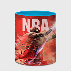 Кружка 3D Спорт NBA, цвет: 3D-белый + небесно-голубой — фото 2
