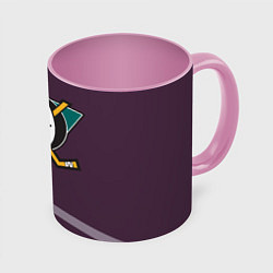 Кружка 3D Anaheim Ducks Selanne, цвет: 3D-белый + розовый
