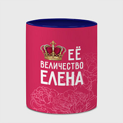 Кружка 3D Её величество Елена, цвет: 3D-белый + синий — фото 2