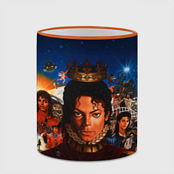 Кружка 3D Michael Jackson: Pop King, цвет: 3D-оранжевый кант — фото 2