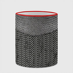 Кружка 3D Кольчуга, цвет: 3D-красный кант — фото 2