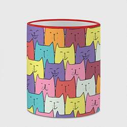 Кружка 3D Котики, цвет: 3D-красный кант — фото 2