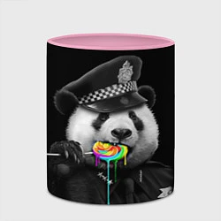 Кружка 3D Панда с карамелью, цвет: 3D-белый + розовый — фото 2
