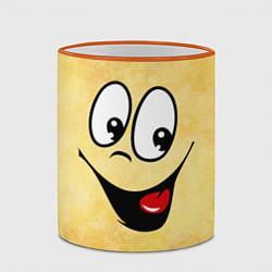 Кружка 3D Заразительная улыбка, цвет: 3D-оранжевый кант — фото 2