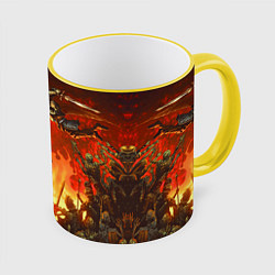 Кружка 3D Dark Souls: Fire Dragon, цвет: 3D-желтый кант