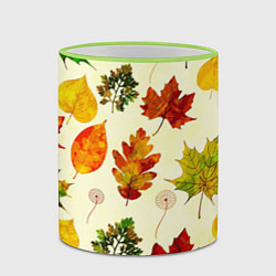 Кружка 3D Осень, цвет: 3D-светло-зеленый кант — фото 2