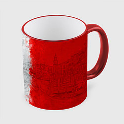 Кружка 3D Italian, цвет: 3D-красный кант