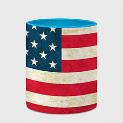 Кружка 3D США, цвет: 3D-белый + небесно-голубой — фото 2