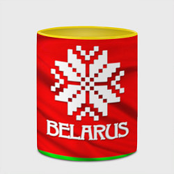 Кружка 3D Belarus, цвет: 3D-белый + желтый — фото 2