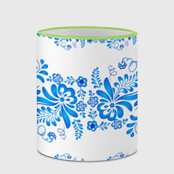Кружка 3D Гжель, цвет: 3D-светло-зеленый кант — фото 2