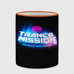 Кружка 3D Trancemission: Trance we love, цвет: 3D-оранжевый кант — фото 2