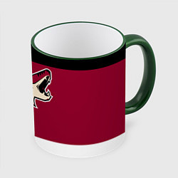 Кружка 3D Arizona Coyotes, цвет: 3D-зеленый кант