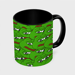 Кружка 3D Sad frogs, цвет: 3D-белый + черный