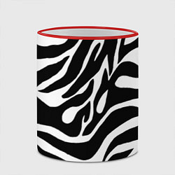 Кружка 3D Зебра, цвет: 3D-красный кант — фото 2
