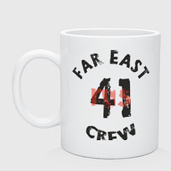 Кружка керамическая Far East 41 Crew, цвет: белый