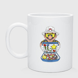 Кружка керамическая Summer Mario, цвет: белый