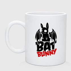 Кружка керамическая Bat bunny, цвет: белый