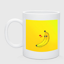Кружка керамическая Just Banana (Yellow), цвет: белый