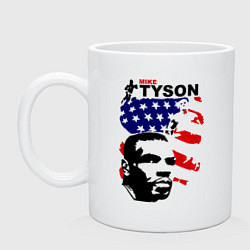 Кружка керамическая Mike Tyson: USA Boxing, цвет: белый