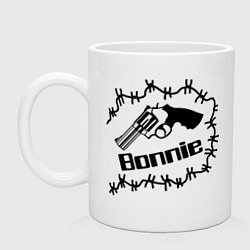 Кружка керамическая Bonnie, цвет: белый