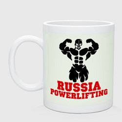 Кружка керамическая Russia Powerlifting, цвет: фосфор
