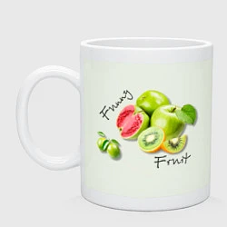 Кружка керамическая Funny fruit, цвет: фосфор