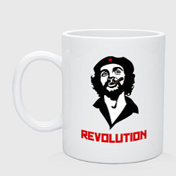 Кружка керамическая Che Guevara Revolution, цвет: белый