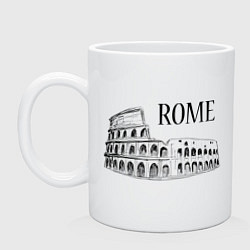 Кружка керамическая Rome Coliseum, цвет: белый