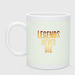 Кружка керамическая Legends Never Die: Gold, цвет: фосфор