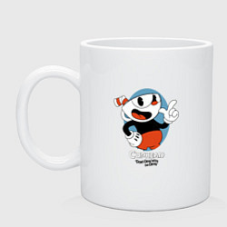 Кружка керамическая Cuphead Mugman, цвет: белый