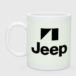 Кружка керамическая Jeep logo, цвет: фосфор