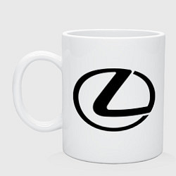 Кружка керамическая Logo lexus, цвет: белый