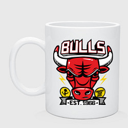 Кружка керамическая Chicago Bulls est. 1966, цвет: белый