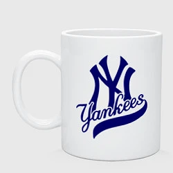 Кружка керамическая NY - Yankees, цвет: белый