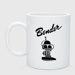 Кружка керамическая Bender monochrome, цвет: белый