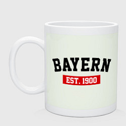 Кружка керамическая FC Bayern Est. 1900, цвет: фосфор