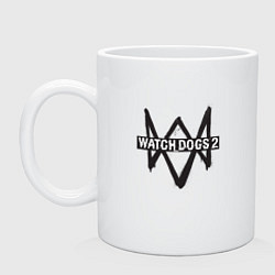 Кружка керамическая Watch Dogs 2, цвет: белый
