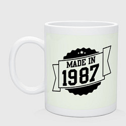 Кружка керамическая Made in 1987, цвет: фосфор