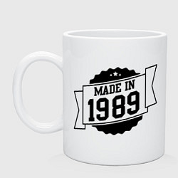 Кружка керамическая Made in 1989, цвет: белый