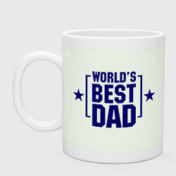 Кружка керамическая Worlds best dad, цвет: фосфор