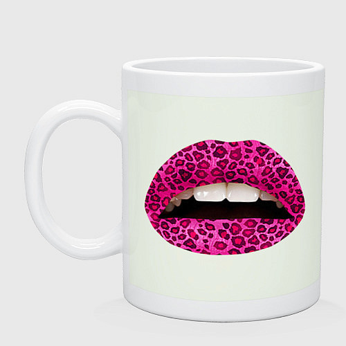 Кружка Pink leopard lips / Фосфор – фото 1
