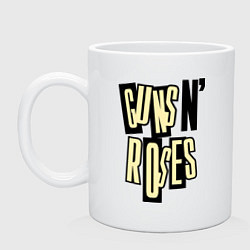 Кружка керамическая Guns n Roses: cream, цвет: белый