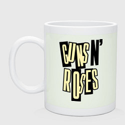 Кружка керамическая Guns n Roses: cream, цвет: фосфор