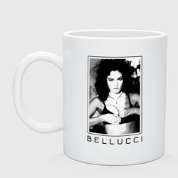 Кружка керамическая Monica Bellucci: Black, цвет: белый