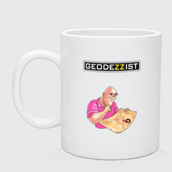 Кружка керамическая GEODEZZIST, цвет: белый