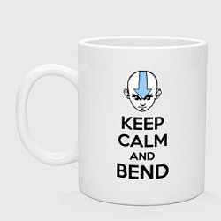 Кружка керамическая Keep Calm & Bend, цвет: белый