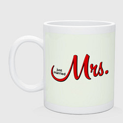 Кружка керамическая Mrs: Just married, цвет: фосфор