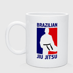 Кружка керамическая Brazilian Jiu jitsu, цвет: белый